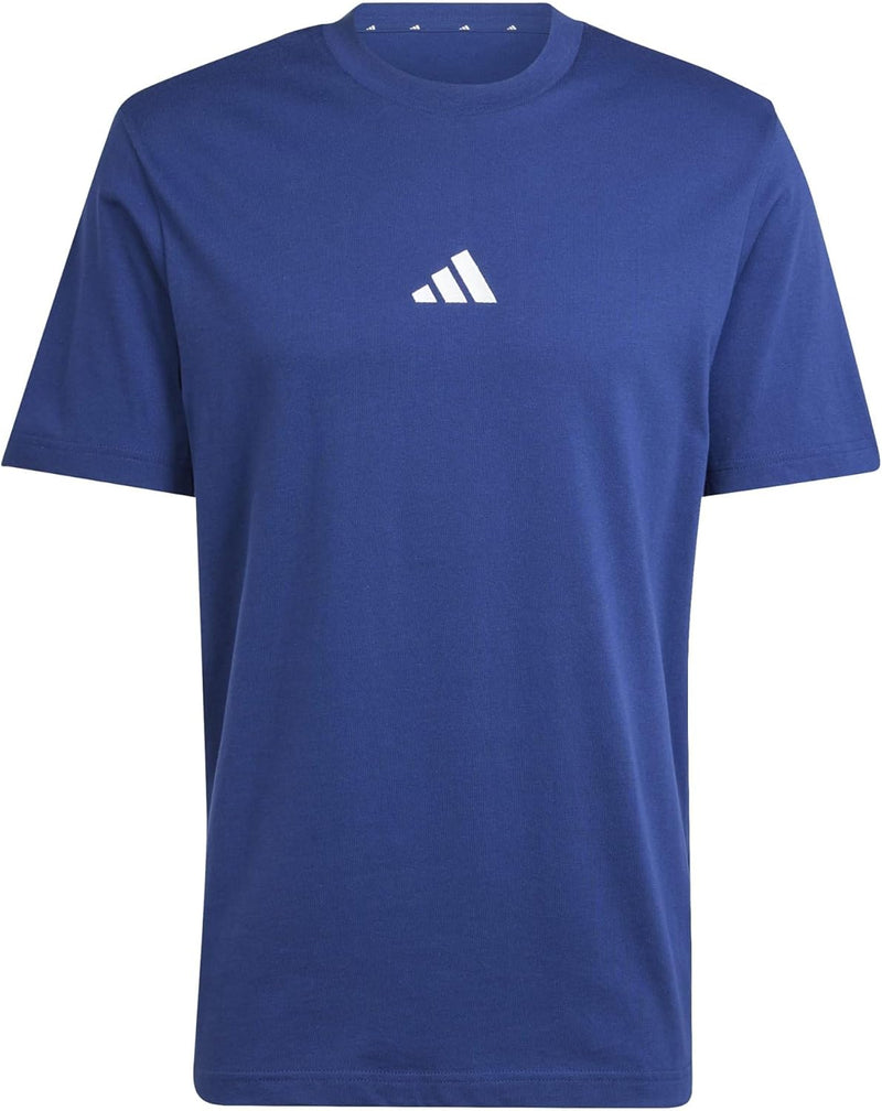 Men's Essentials Small Logo Single Jersey Tee T-Shirt - DKBLUE/WHITE