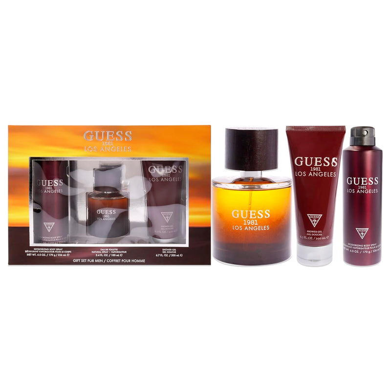 Guess 1981 Los Angeles, Eau de Toilette for Men100ml, + 200ml Shower Gel, +226ml Body Spray Set (2020)