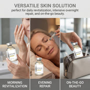 Deep Collagen Silk Peptide Ampoule Serum Set, Korean Anti-Aging Facial Essence for Glass Skin, Niacinamide & Hyaluronic Acid, Anti-Wrinkles Hydration, Lightweight Essence for Radiant Glow
