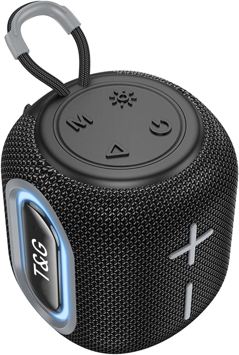 Portable Bluetooth 5.0 Speaker, Dual Pairing Wireless Mini Subwoofer with Multi-LED Light Modes, TWS, FM/TF Card/U Disk – 360° HD Surround Sound, 24H Playtime – Ideal for Travel, Camping, Party