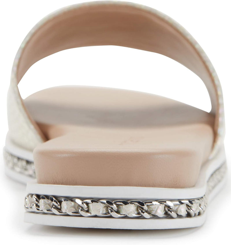 Paris BILLI LUCITE womens Slide Sandal - Iridescent Snake