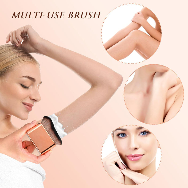 Prasacco Tanning Brush, Body Makeup Brush Self Tanner Brush for Body Kabuki Foundation Brush ody Makeup Blend & Blur Tan Brush Applicator for Body & Leg Makeup Tanning Brush for Tanners Mousse
