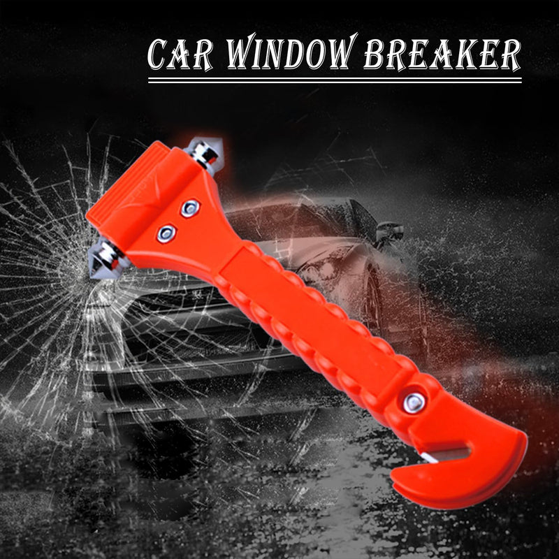 WONDER POINT Premium Car Glass Breaker with Seat Belt Cutter - Automotive Safety Hammer - Emergecy Escape Tool, Car Autoaccessory Metal Window Hammer, Vehicle Hard Aluminium Alloy Head Design