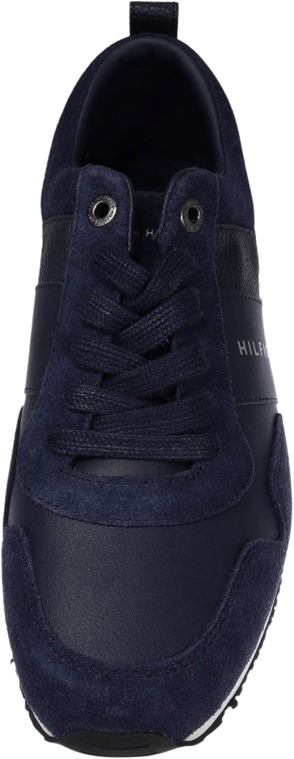 Tommy Hilfiger Iconic Leather Suede Mix Runner mens Low-Top Sneakers