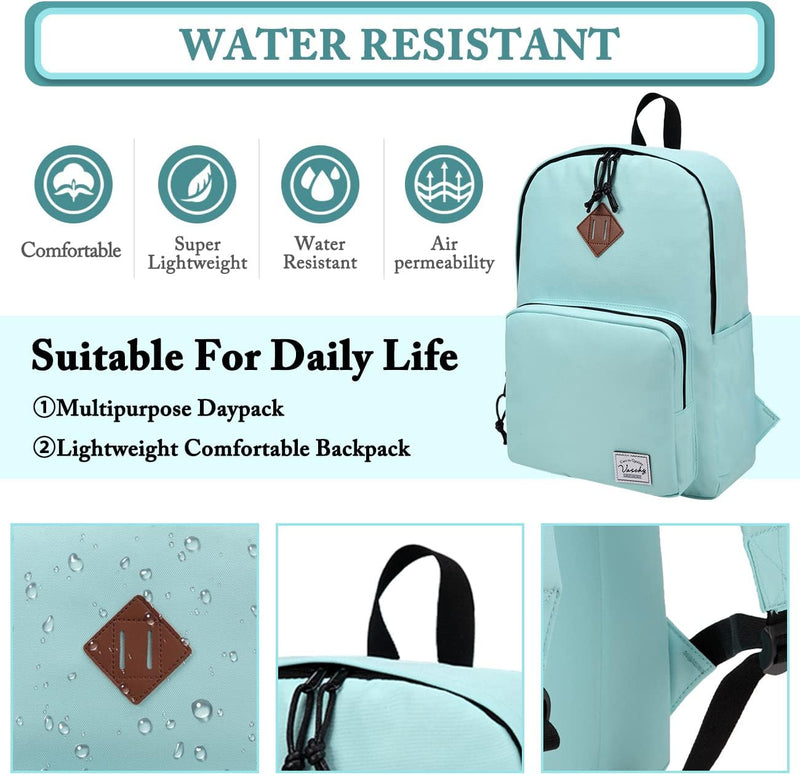 VASCHY Backpack for Women Men, Ultra Lightweight School Bag for Kids Teen Boys Girls, Casual Daypack Work, Travel