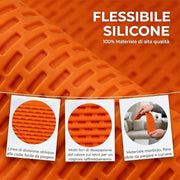 Zuooiec 2026 New Flexible Silicone Aluminum Phone Stand Bendable Freely into Any Shape, Universal Adjustable Anti-Slip Desktop Mount for Home Office Travel (Orange) - Orange