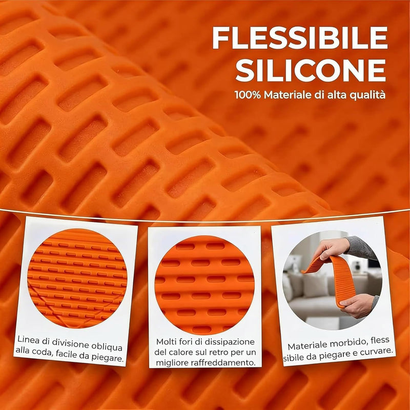 Zuooiec 2026 New Flexible Silicone Aluminum Phone Stand Bendable Freely into Any Shape, Universal Adjustable Anti-Slip Desktop Mount for Home Office Travel (Orange) - Orange