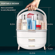 Sulfar Large Cosmetic Makeup Organizer with Drawers and Brush Organizer, Dust Water Proof Cosmetics Storage Display Case, Suitable for Bathroom Countertop and Bedroom Vanity Dresser
