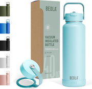 1200ml Water Bottle 18/8 Stainless Steel 304 Double Wall Insulated thermo Bottle with a wide mouth, 2 lids included, Hot Cold Liquids Sports Bottle, 40oz (Sage Mist) - Sage Mist