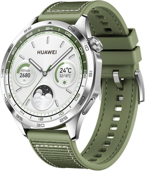 HUAWEI Watch GT4 46mm Smartwatch, Upto 2-Weeks Battery Life, Dual-Band Five-System GNSS Positioning, Pulse Wave Arrhythmia Analysis, 24/7 Health Monitoring, Compatible with Android & iOS, Black