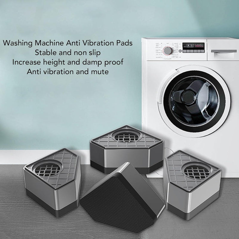 Washing Machine Foot Pad, 4PCS Practical Universal Washing Machine Anti Vibration Pads Shockproof Noise Canceling Washer Dryer Stabilizer Support Feet