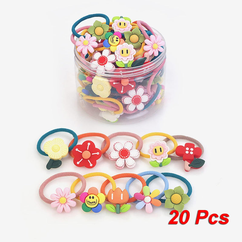 Shining Diva Fashion 20 pcs Combo Elastic Hair Bands Ties Accessories for Kids Baby Girls Women (rrsd14744hb), Onesize, Rubber, No Gemstone