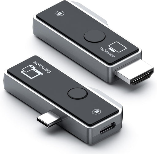 Wireless HDMI Transmitter and Receiver, Support Type-C 3.1 USBC Port Smartphone/Tablet/Laptop, Portable Wireless HDMI Extender Kit for Streaming Video/Audio to HDTV/Projector/Monitor