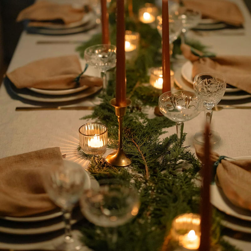 MAKINGTEC Clear Tealight Candle Holder Set of 12, Clear Glass Tealight Candle Holders for Wedding Party, Tea Light Candles Holder Bulk for Centerpiece Thanksgiving Christmas Party (2 X1.4, Clear)