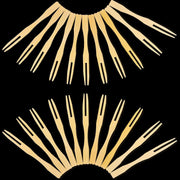 Bamboo Forks 9cm,(50pcs) Mini Food Picks for Party, Banquet, Buffet, Catering, and Daily Life. Two Prongs - Blunt End Toothpicks for Appetizer