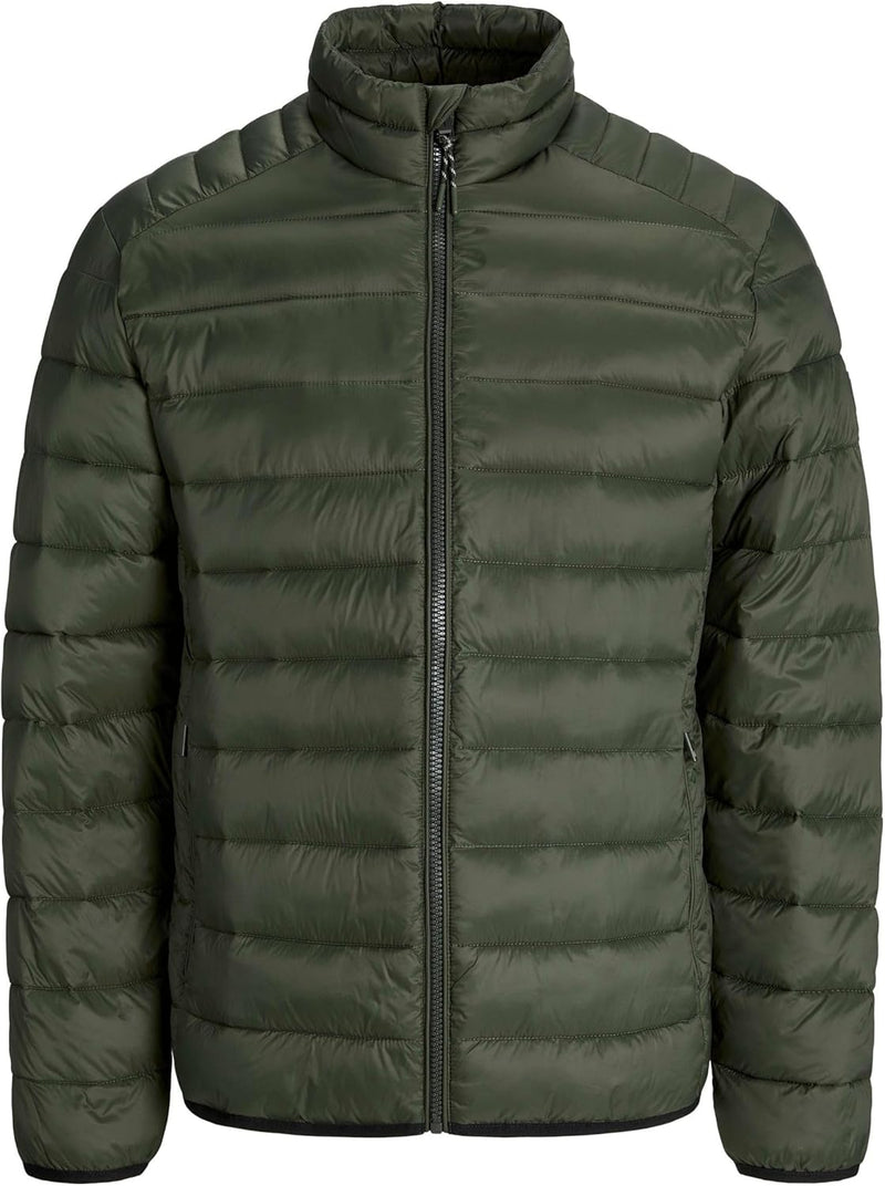 mens JJEBRADLEY LIGHT PUFFER COLLAR NOOS Quilted Jacket - Rosin