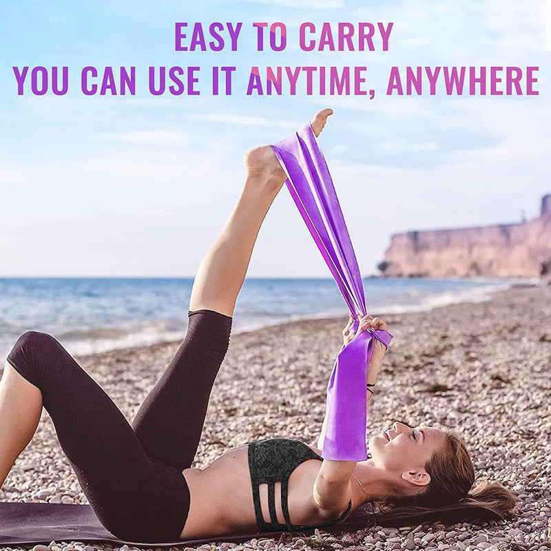 Latex Resistance Exercise Band 5Pcsexercise Bands For Physiotherapy, Strength Training & Fitness Workouts, Pilates, Stretching And Yoga Physical Therapy Fitness