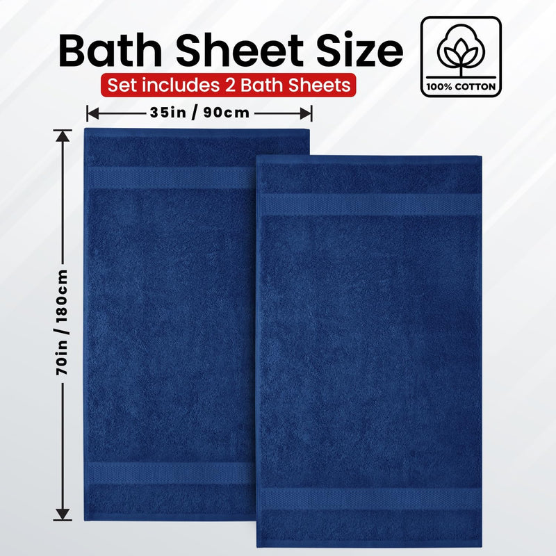 Infinitee Xclusives Premium Bath Towels Set Pack of 4-100% Ring Spun Cotton Bath Towels 70cm x 140cm - Highly Absorbent Durable Towels, Perfect for Daily Use (Charming Grey, Bath Towels)