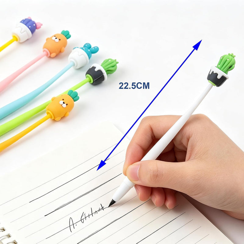 30 Pieces 0.5 mm Cartoon Head Pens Random Bulk Cartoon Cute Gel Ink Swinging Pen Prize Pen Stationery Gift Creative Assorted Styles Novelty Writing Pen for Gift Cute Cartoon Gel Ink Pens