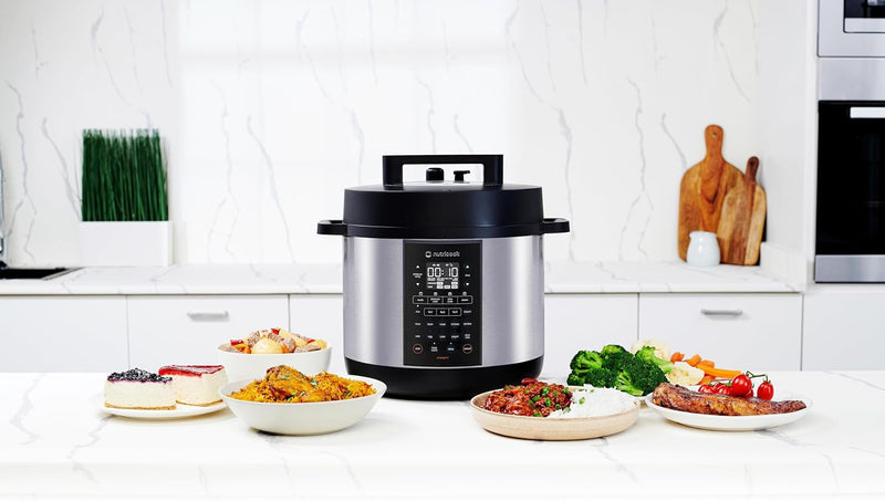 Nutricook Smart Pot 2 Rice Cooker, Steamer, Sauté Pot, Yogurt Maker & More,9 In 1 Electric Pressure Cooker, Slow Cooker,6 Liters, 12 Smart Programs With New Smart Lid