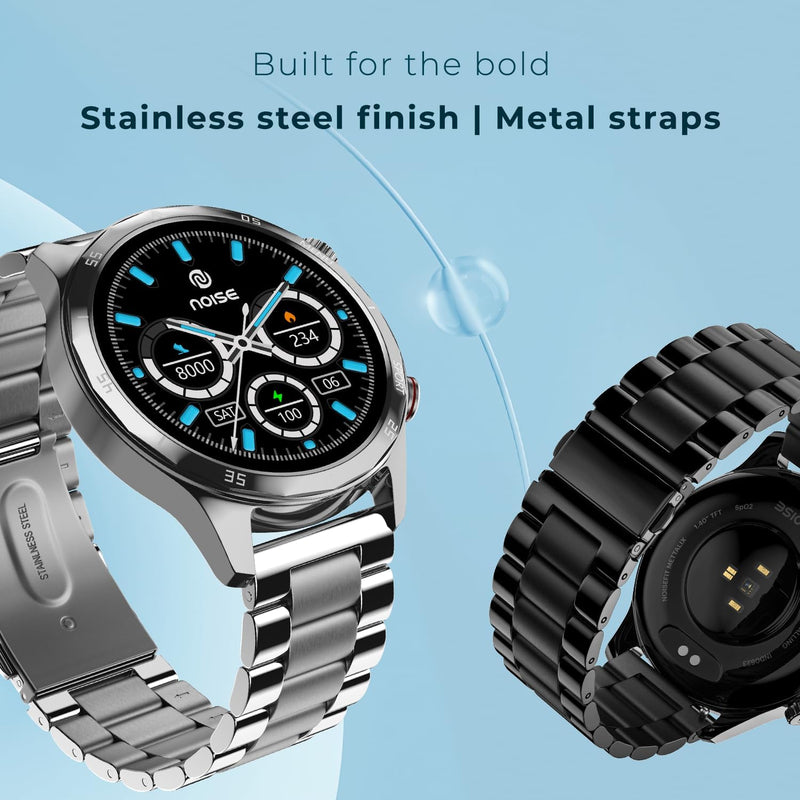 Noise Twist Go Round dial Smartwatch with BT Calling, 1.39" Display, Metal Build, 100+ Watch Faces, IP68, Activity Tracker, Oxymeter (SpO2), 24/7 Heart Rate Monitoring (Jet Black)