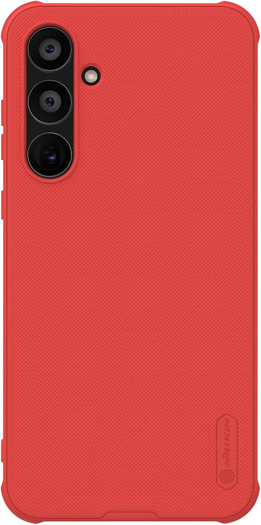Nillkin Super Frosted Shield Pro Case for Samsung Galaxy S23 Ultra Matte Anti-Slip Protective Cover with Shock Absorption, Raised Lens Guard & Precise Fit Black - Red