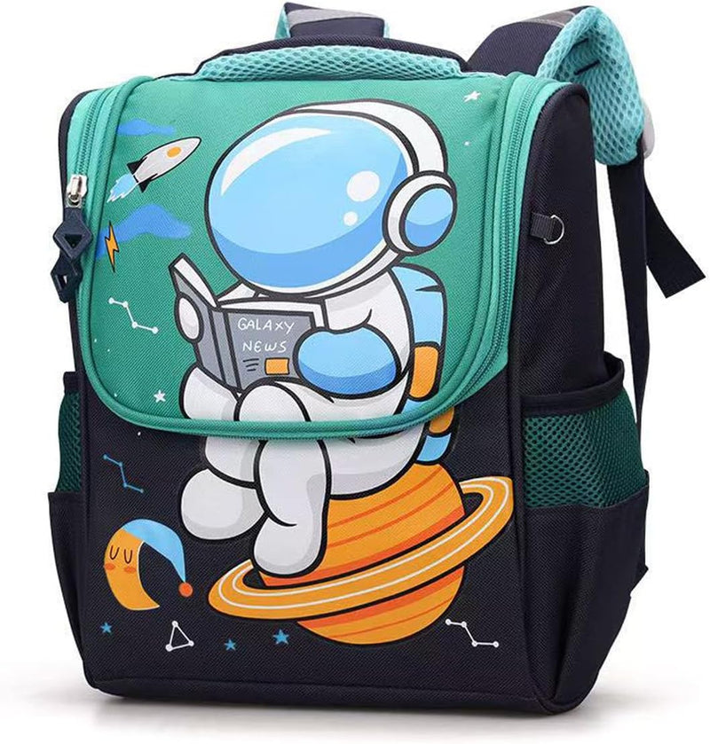 Cartoon children's backpack, toddler backpack boy girl school bag, cute children's travel backpack suitable for teen girls travel bag - Green Blue