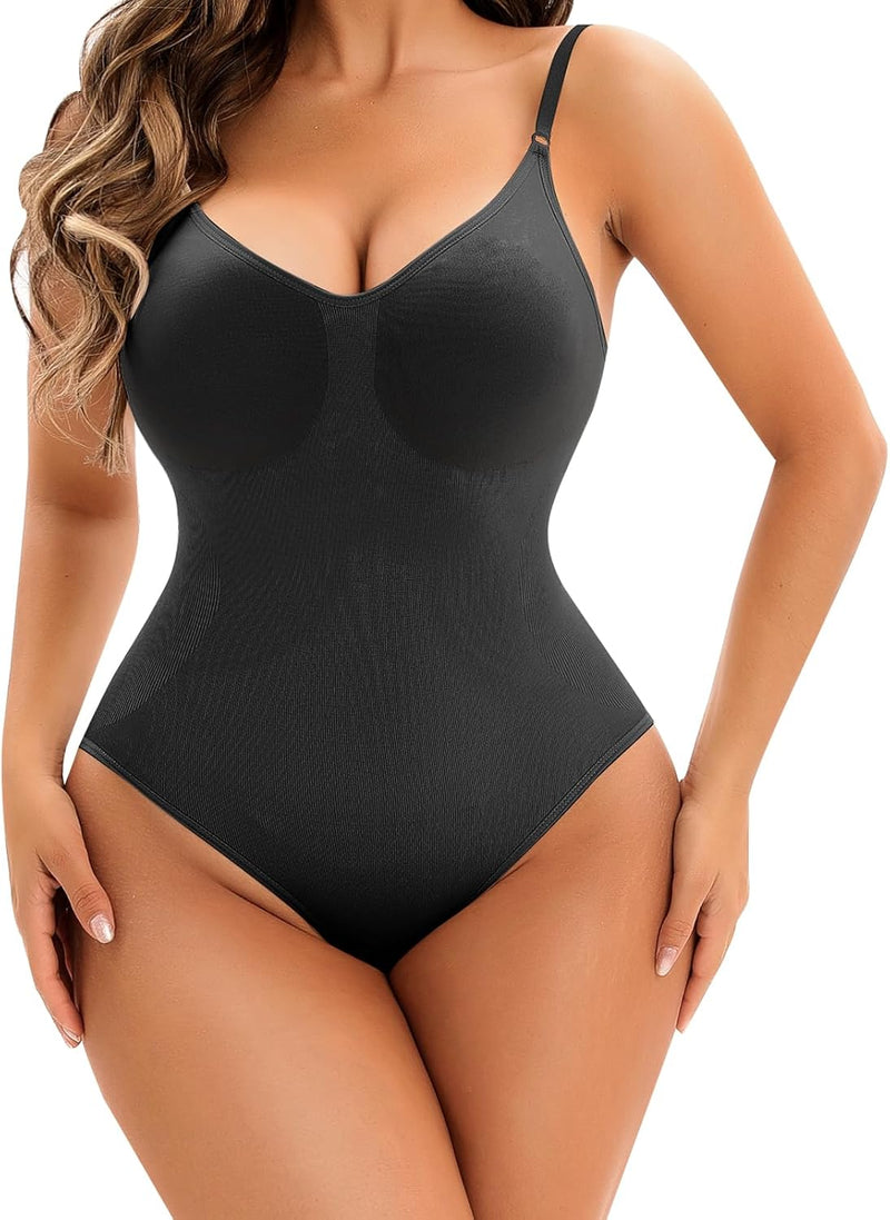 Strapless Shapewear Bodysuit Tummy Control Full Body Shapewear Seamless Butt Lifter Mid Thigh Jumpsuit Tops