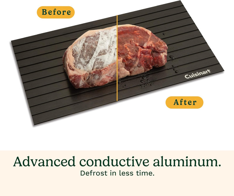 Cuisinart BBQ Defrosting Tray, Conductive Aluminum Rapid Thaw Plate for Frozen Meat, Quick Defrosting Tool that Preserves Natural Flavors, Easy to Clean Kitchen Gadget & Grilling Accessories for Home - Defrosting Tray Tray