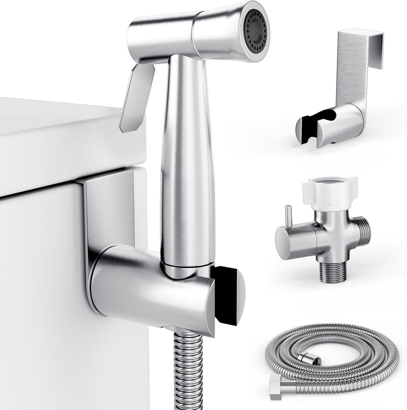 Purrfectzone Bidet Sprayer for Toilet, Cloth Diaper Sprayer, Toilet Sprayer (Brushed Nickel)