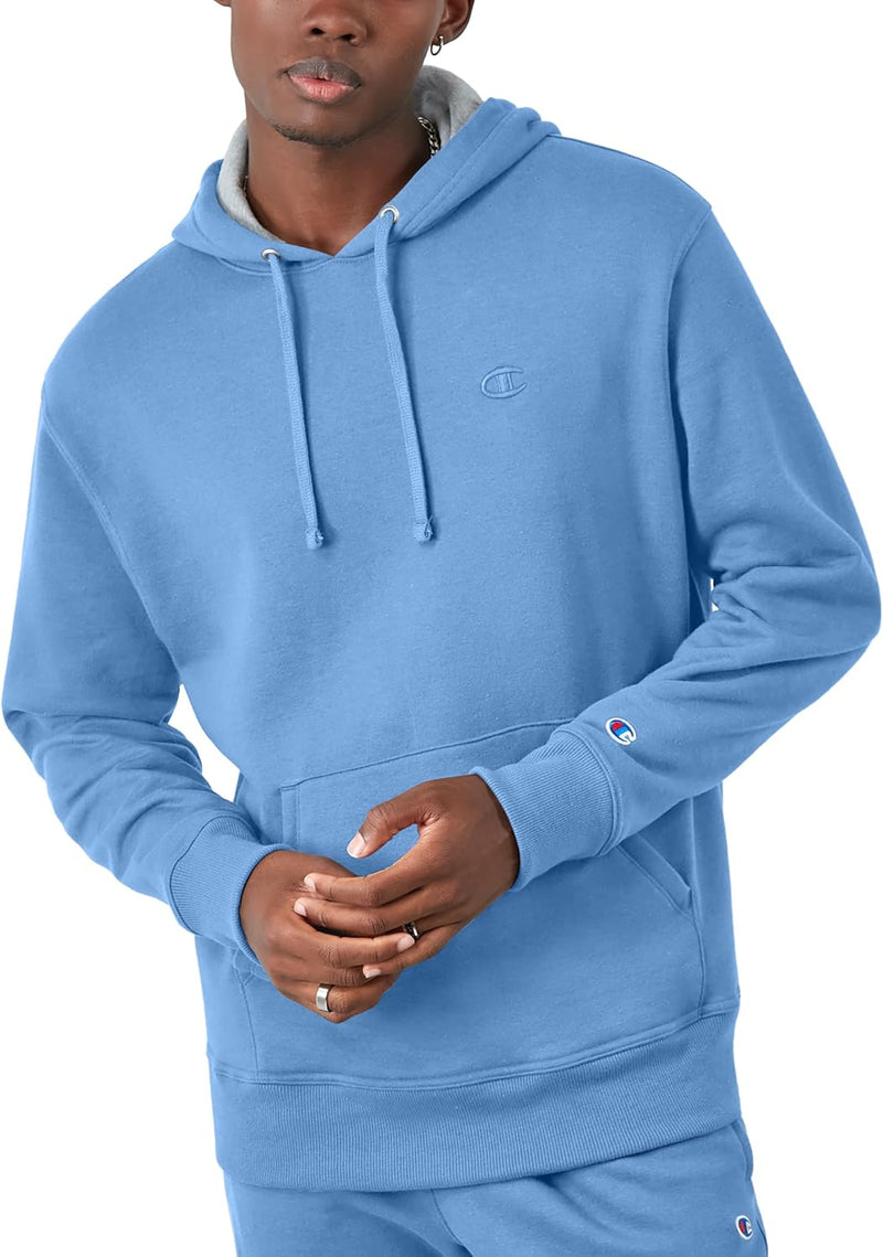 mens Hoodie, Powerblend, Fleece Striped Sweatshirt for Men (Reg. Or Big & Tall) Hooded Sweatshirt - Blue
