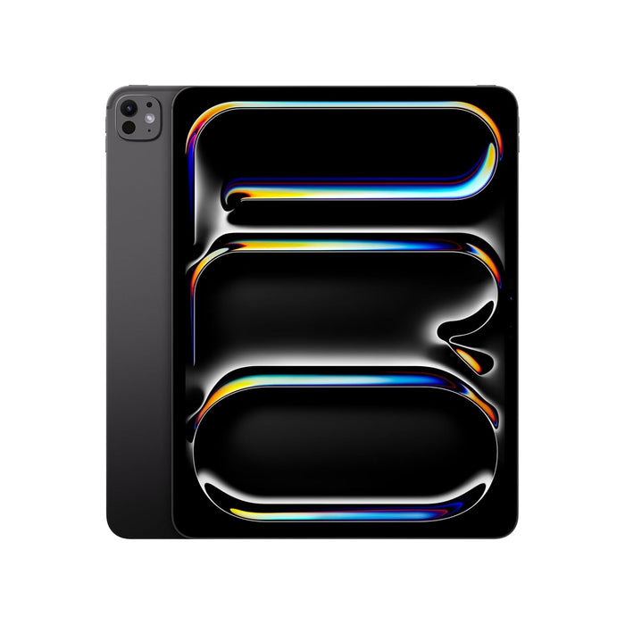 Apple iPad Pro 13-inch (M4): Ultra Retina XDR display, 256GB, Landscape 12MP Front Camera/12MP Back Camera, LiDAR scanner, Wi-Fi 6E, Face ID, All-Day Battery Life, Standard glass - Space Black