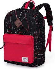 Kids School Backpack Rucksack for Boys Girls Children's Toddler Backpack Kindergarten Book Bag with Chest Buckle - Black Medium