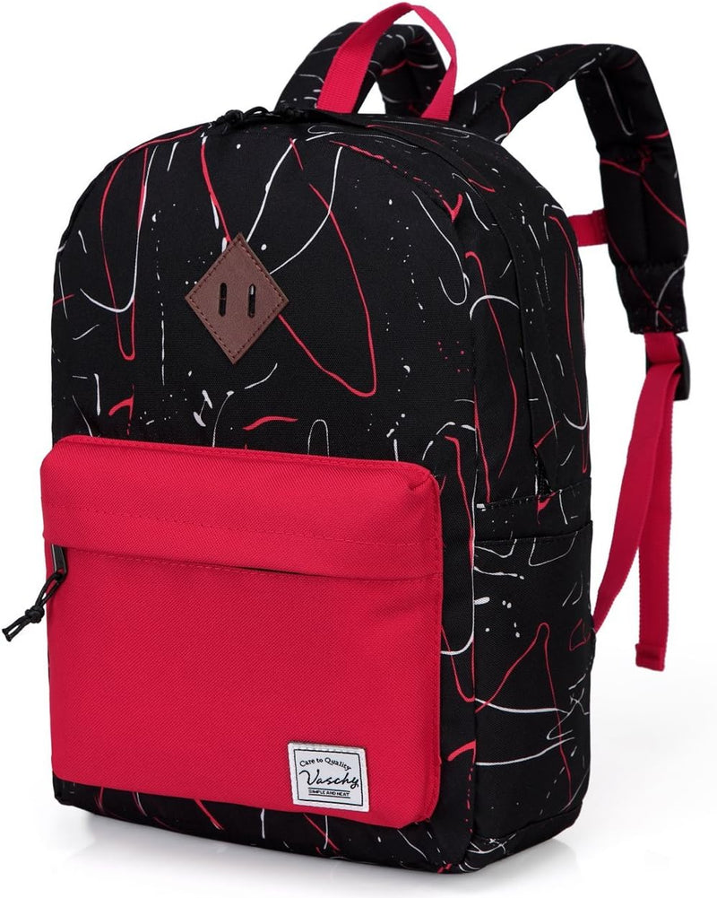 Kids School Backpack Rucksack for Boys Girls Children's Toddler Backpack Kindergarten Book Bag with Chest Buckle - Black Medium