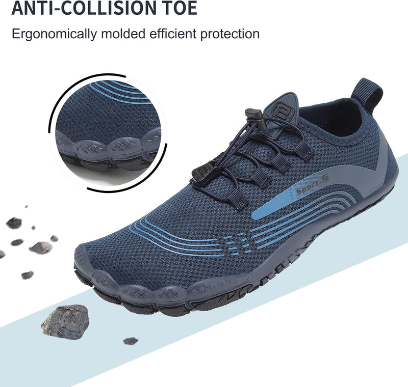 OUSIMEN Water Shoes Womens Mens Quick-Dry Non-Slip Soft Barefoot Swimming Shoes for Pool Beach Aqua Sports Outdoor Surf Water Park Yoga Shoes