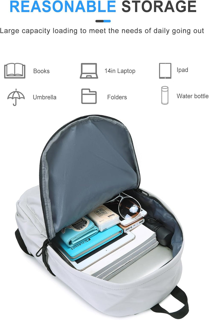 VECAVE Lightweight Casual Laptop Backpack Purse for Women,Travel Backpack with laptop compartment