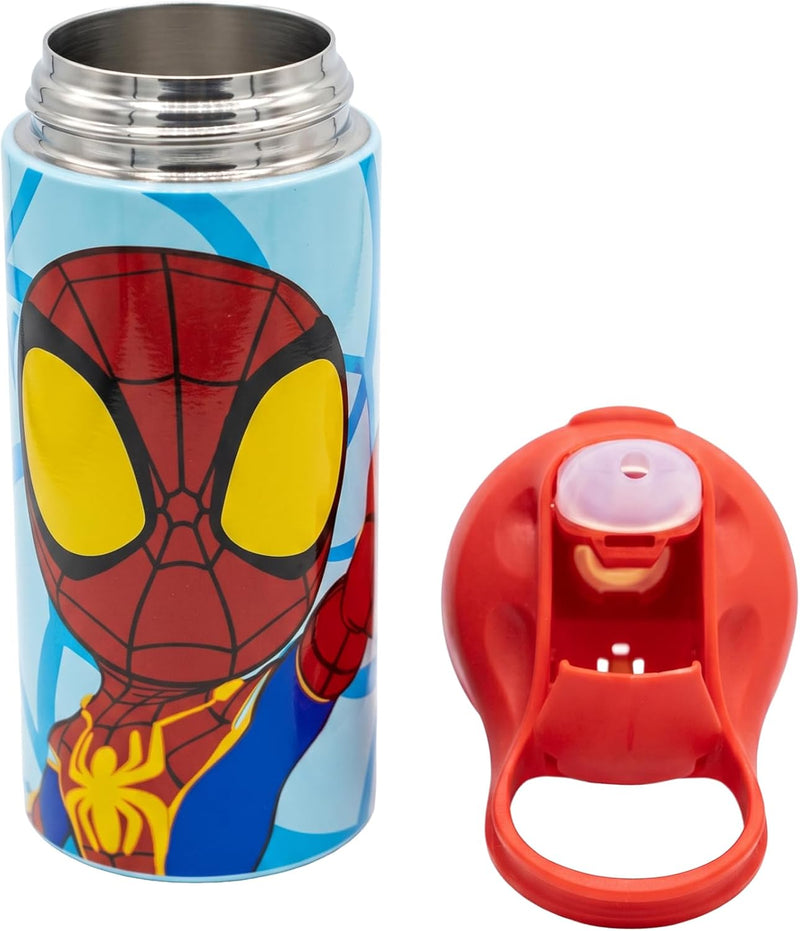 Spider-Man Kids Stainless Steel Water Bottle, Leak-Proof BPA-Free School Bottle for Boys, Durable & Lightweight Travel Bottle, 600ml