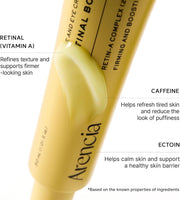 Retinal Booster Shot Serum, Firming Advanced Night Serum with Caffeine and Ectoin for Mature Skin, Pore Minimizing, WFine Lines & Wrinkles, Korean Skincare 30ml/1.01 fl.oz