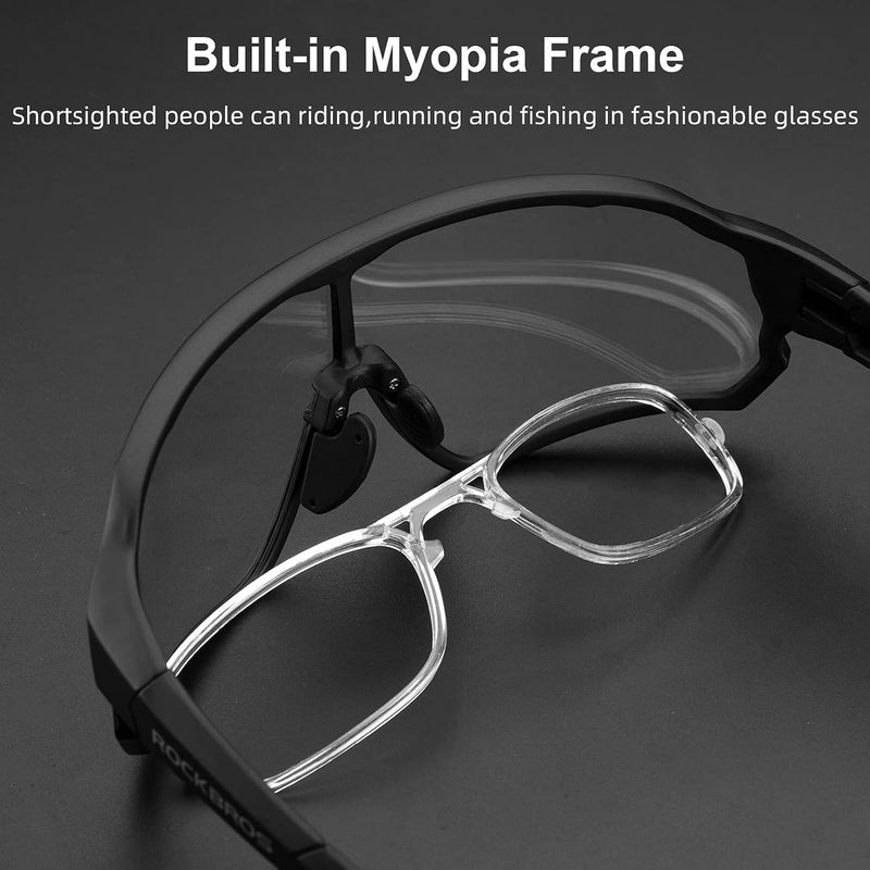 ROCKBROS Photochromic Sunglasses for Men Cycling Sunglasses Sports Bike Glasses