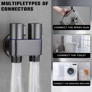 Necomi Stainless Steel Handheld Bidet Sprayer for Toilet Cloth Bathroom Diaper Self Cleaning Shattaf Set with adjustable water Pressure Control