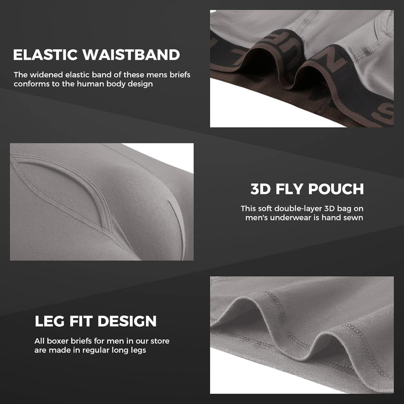 Natural Feelings Mens Boxer Shorts Soft Cotton Men Pack Breathable Mens Underwear Boxer Briefs