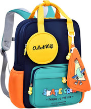Cute School Backpack for Boys & girls Ergonomic with Back Protection, Water-Repellent and Reflective Strips for children Teen Student Fashion Bookbag Backpack - Blue