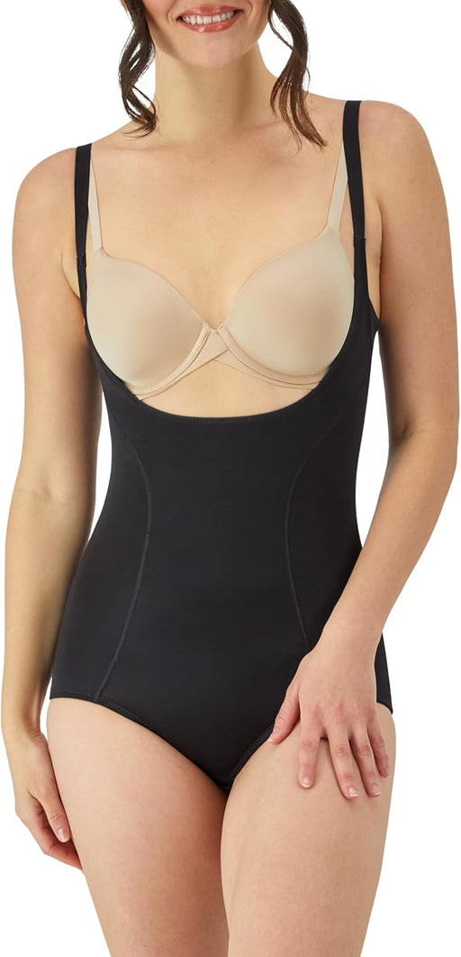 Women's Open Bust Shapewear, Wear Your Own Bra Smoothing Shapewear Briefer - Black