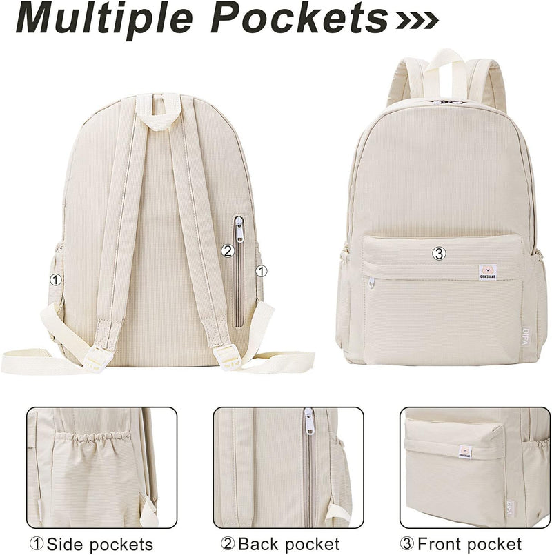 TIAASTAP Aesthetic Backpack School Bags for Teenage Girls Backpacks for School for Girls Women Backpacks for School College Backpack Back to School