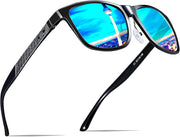 ATTCL Mens Polarized Sunglasses for Men Sunglasses (pack of 1) - 8587-Black-blue(mirrored)
