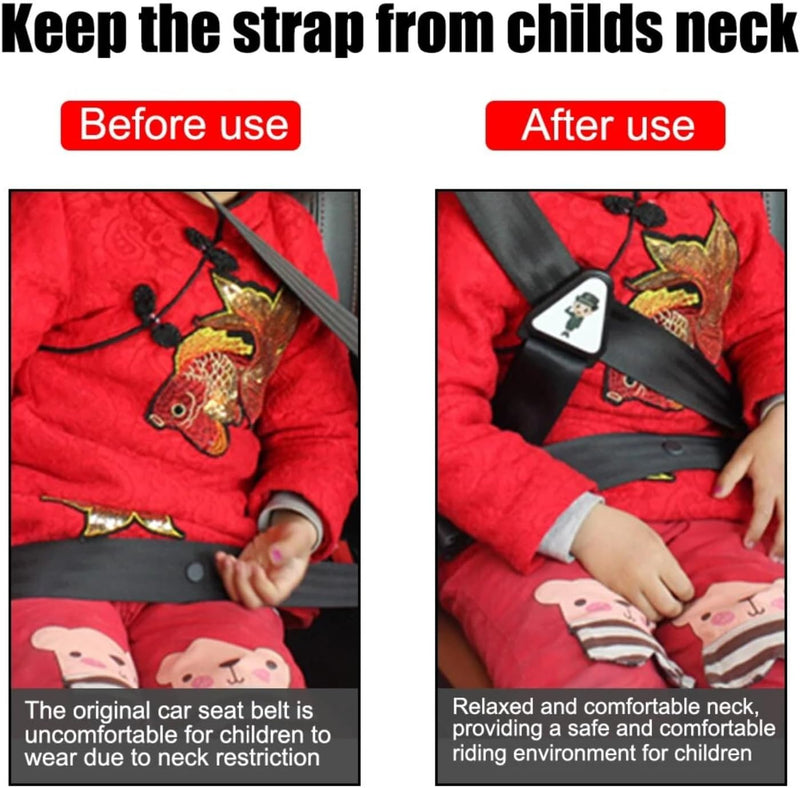 Child Seat Belt Adjuster Booster Seat, Car Seat Replacement Protector Pad Safety Strap Cover for Kids Children's Travel Essentials