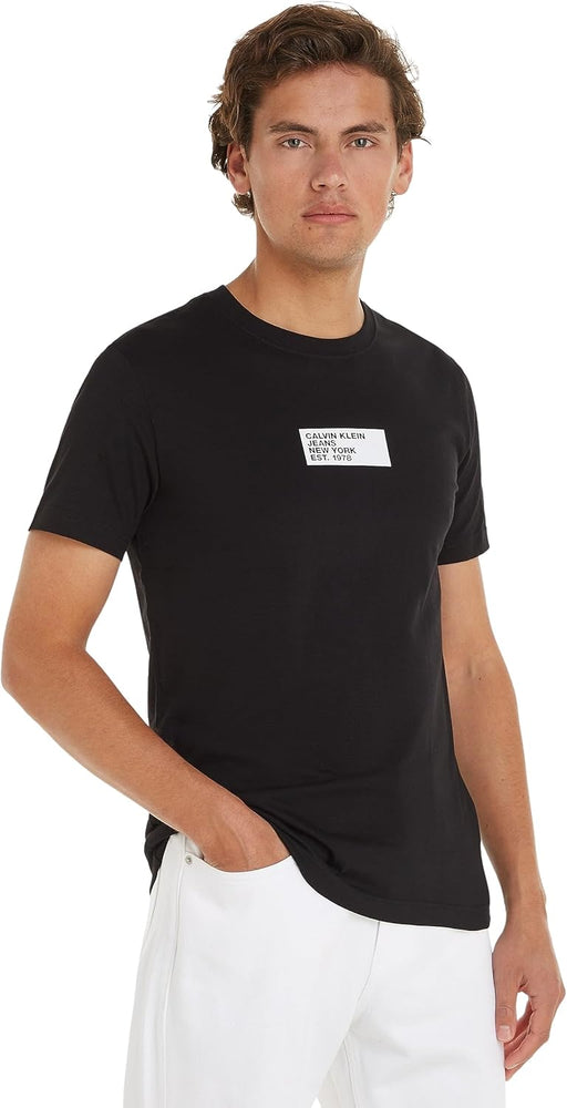 Men SMALL CENTER BOX S/S T-Shirts - Ck Black