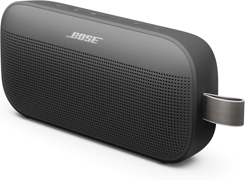 Bose SoundLink Flex Portable Bluetooth Speaker (2nd Gen), Portable Outdoor Speaker with Hi-Fi Audio, Up to 12 Hours Battery Life, Waterproof and Dustproof, Black - black / black