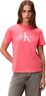 womens Monogram Logo Crewneck T-shirt Monogram Logo Crewneck T-shirt (pack of 1) - Coral Paradise