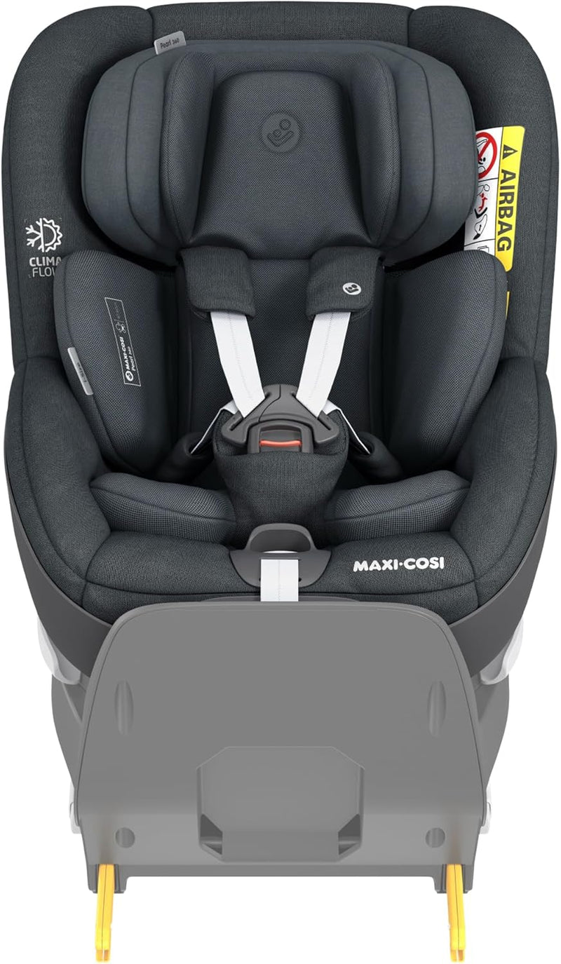 Maxi-Cosi Pearl 360 i-Size Infant Car Seat, 360 Swivel Car Seat, G-CELL Side Impact Protection, One-Hand Rotation, ClimaFlow, 0-4 Years, Authentic Red, 2 Year Warranty